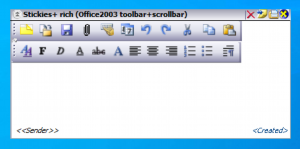 Stickies+ rich (Office2003 toolbar+scrollbar)
